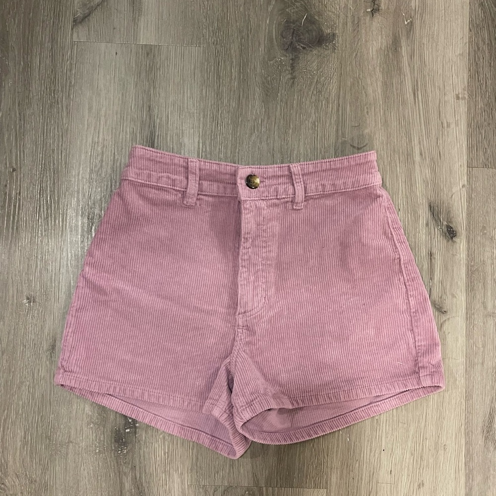 Billabong High Waist Pink Corduroy Shorts